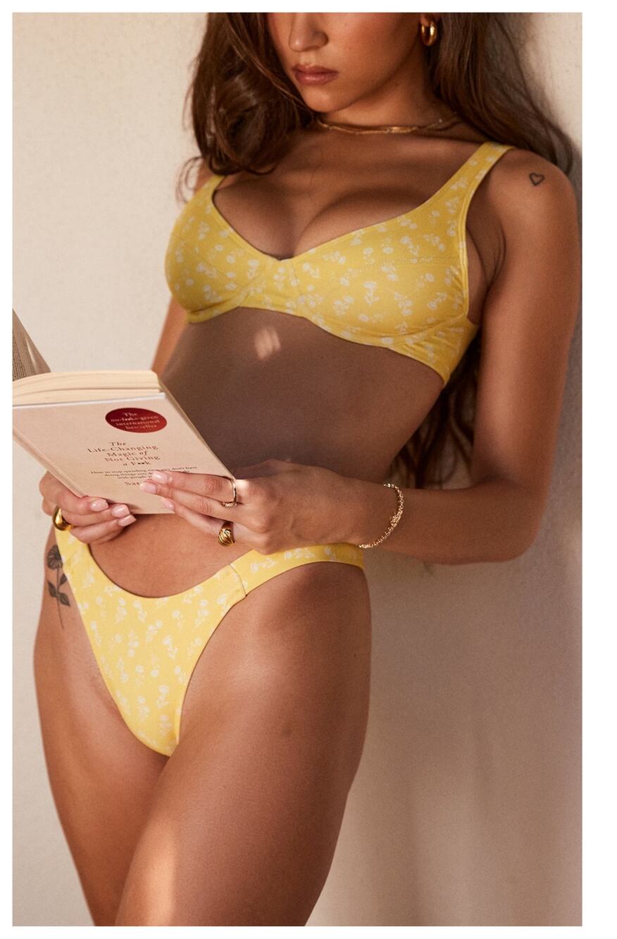 NEW HOUSE OF CB Mariposa Underwire Bikini Top and Bottom SET  ( L+,L)